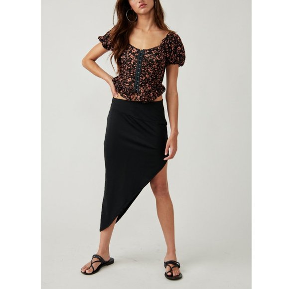 FREE PEOPLE Oh Baby Top / Black Combo - Picture 6 of 8